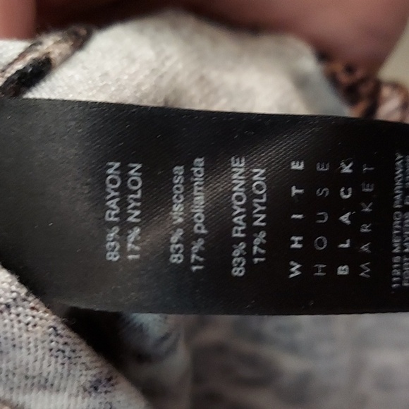 WHBM Leopard Print Long Bell Sleeve Round Neck Pullover Top - Picture 10 of 11